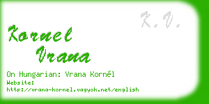 kornel vrana business card