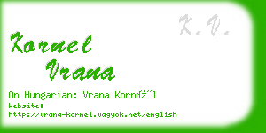 kornel vrana business card
